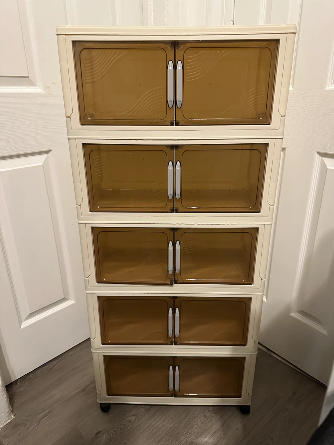 5-Tier Stackable Storage Cabinet w/ Wheels
