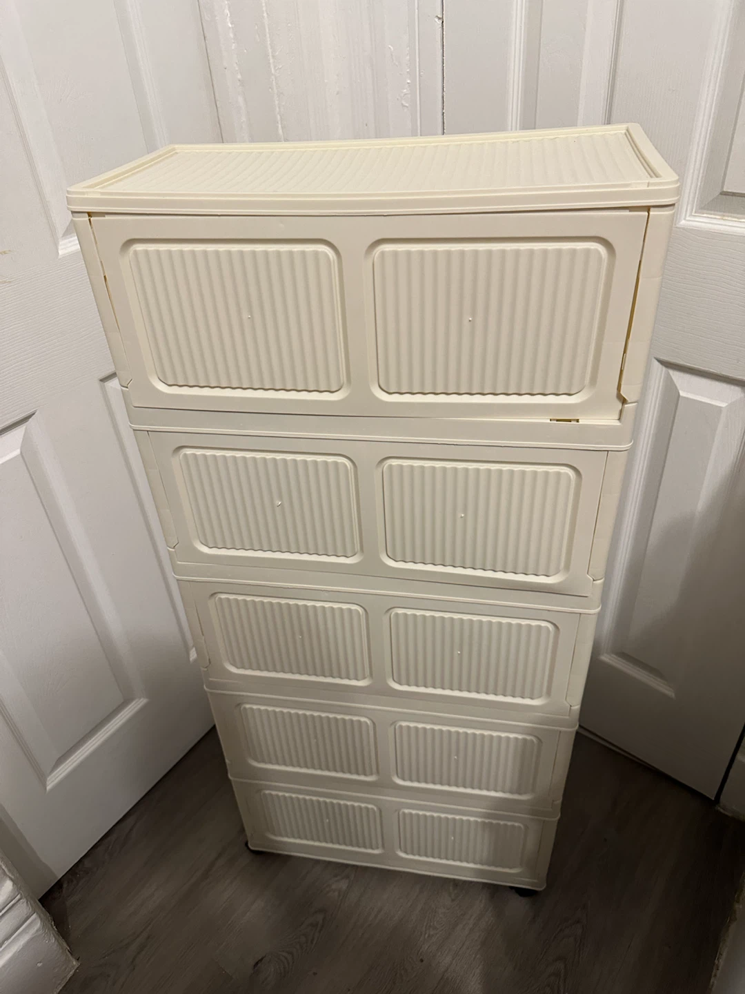 5-Tier Stackable Storage Cabinet w/ Wheels - photo 5