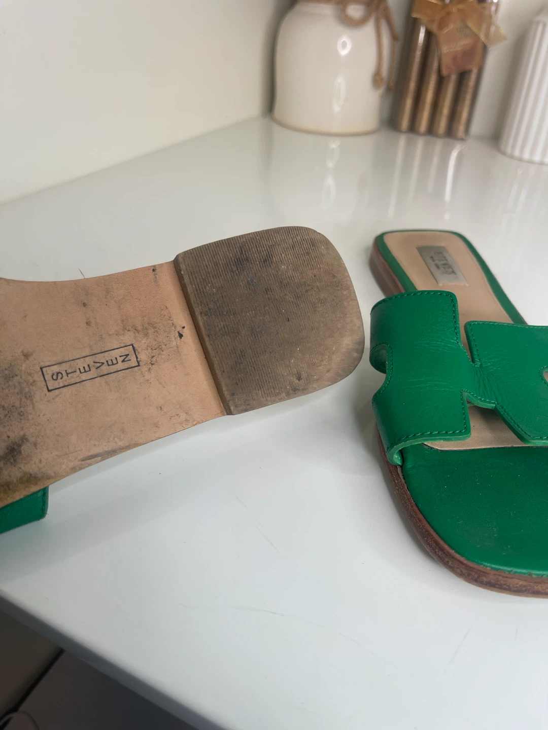 Steven New York Women's Green Slides Sandals - photo 5