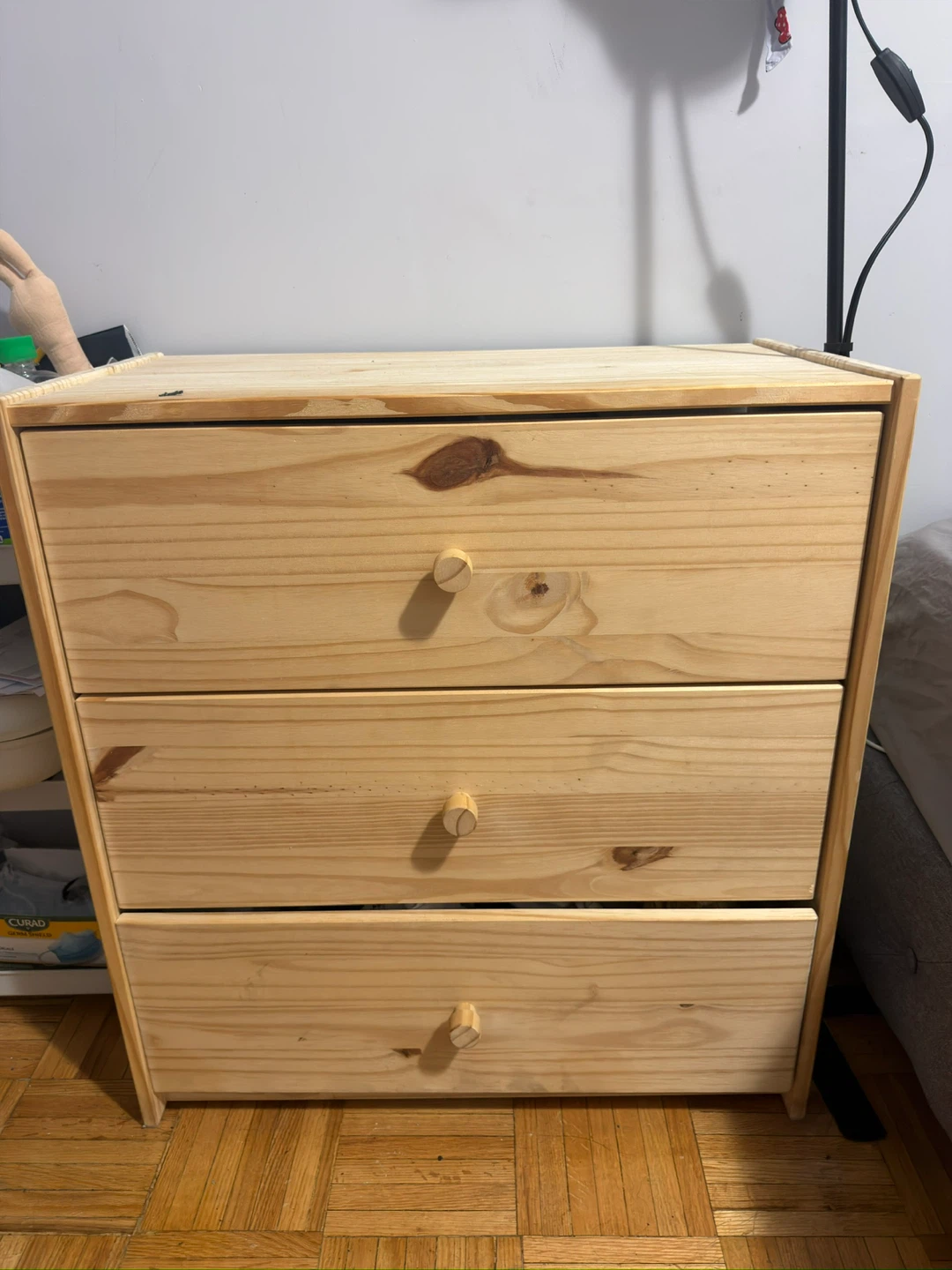 Ikea Pine 3-Drawer Chest - photo 2