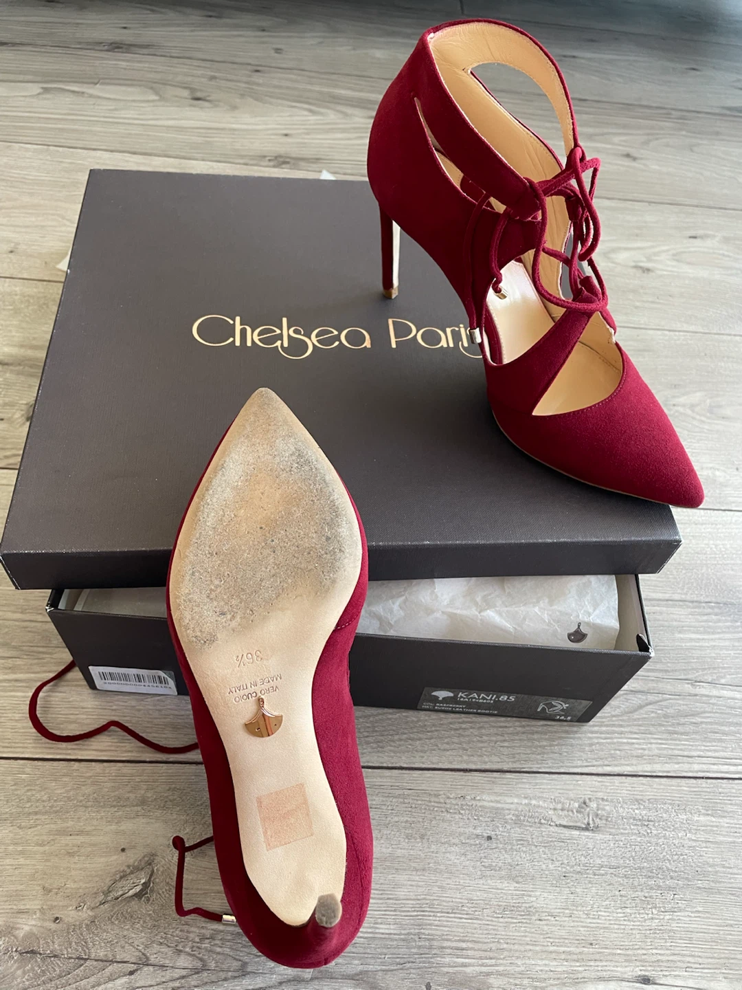 Chelsea Paris Burgundy Suede Heels - photo 5