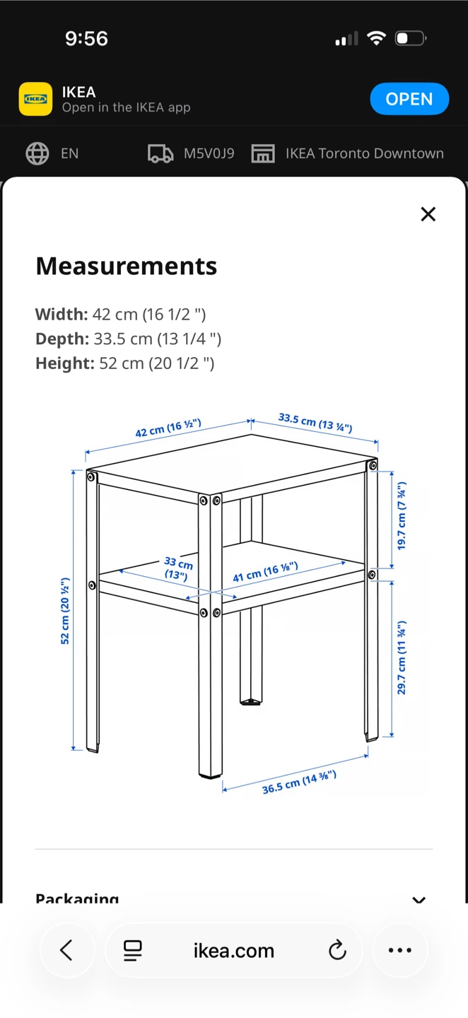 IKEA Yellow Two-Tier Side Table - photo 2