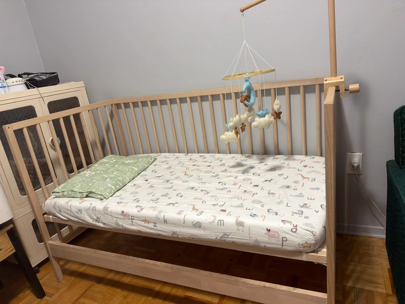 IKEA Wooden Baby Crib wand Mobile - photo 2
