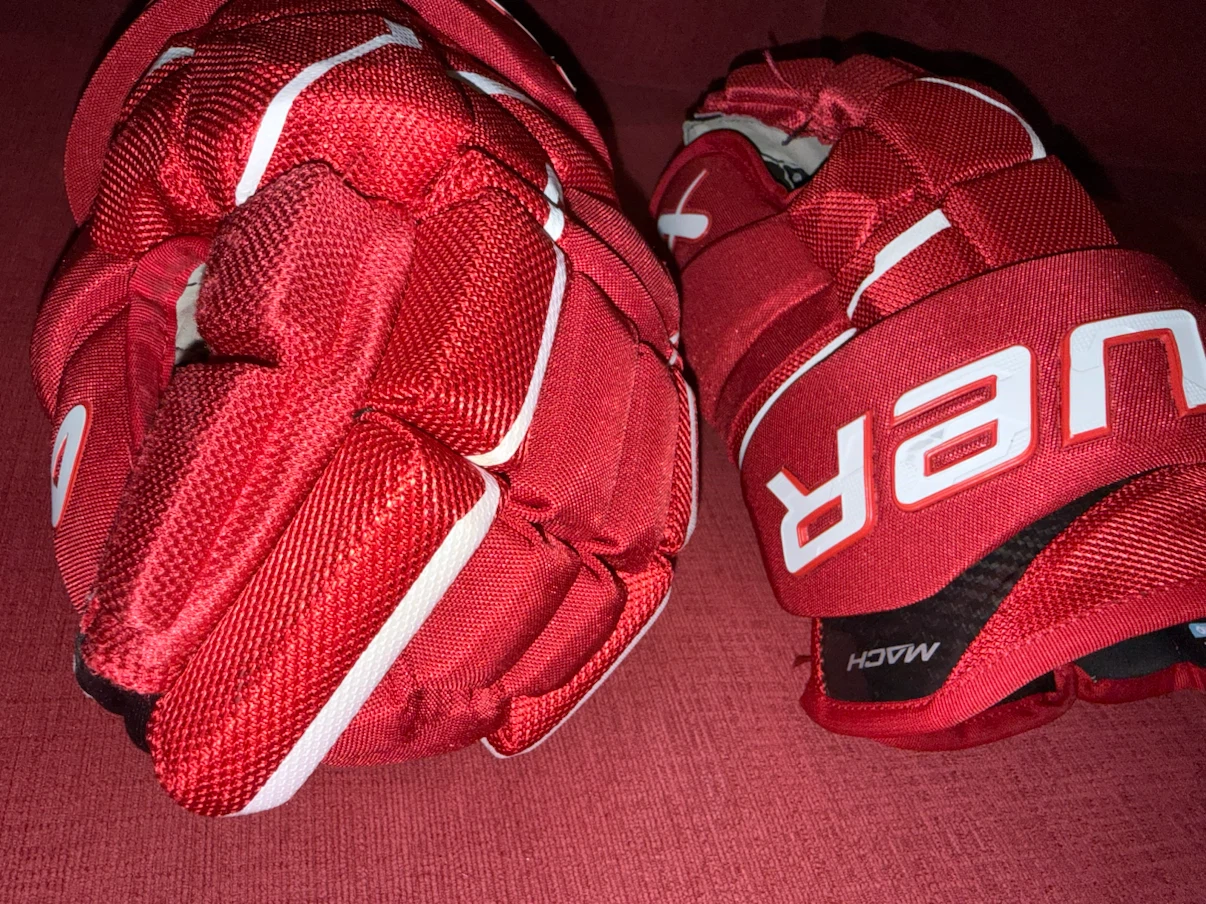 Bauer Supreme Mach Senior Hockey Gloves - Size 15 - red - photo 2
