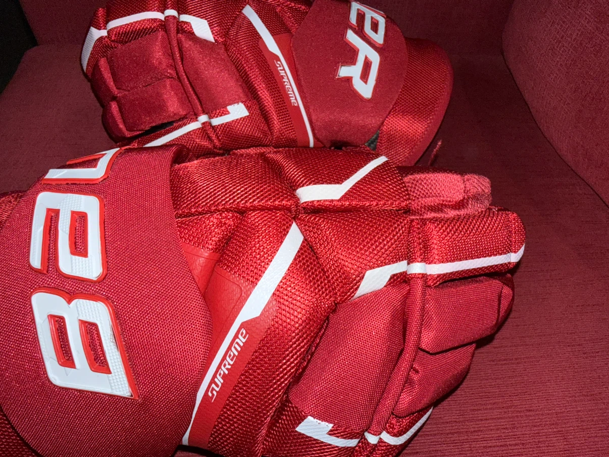Bauer Supreme Mach Senior Hockey Gloves - Size 15 - red - photo 3