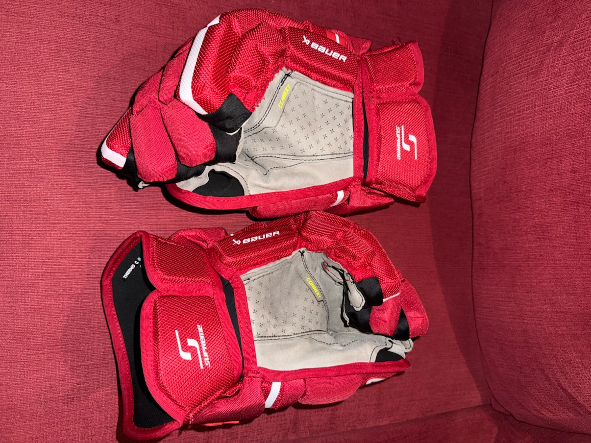 Bauer Supreme Mach Senior Hockey Gloves - Size 15 - red - photo 5