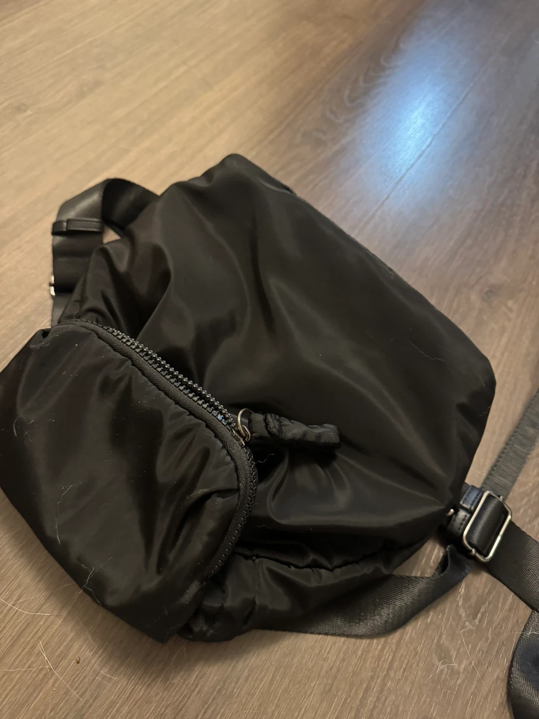 Black Drawstring Bag with Pouch - photo 3