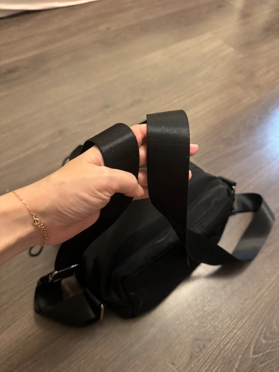 Black Drawstring Bag with Pouch - photo 4