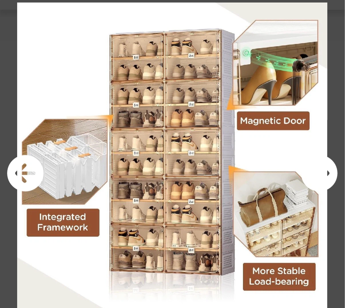 10-Tier Folding Shoe Storage Cabinet - photo 4