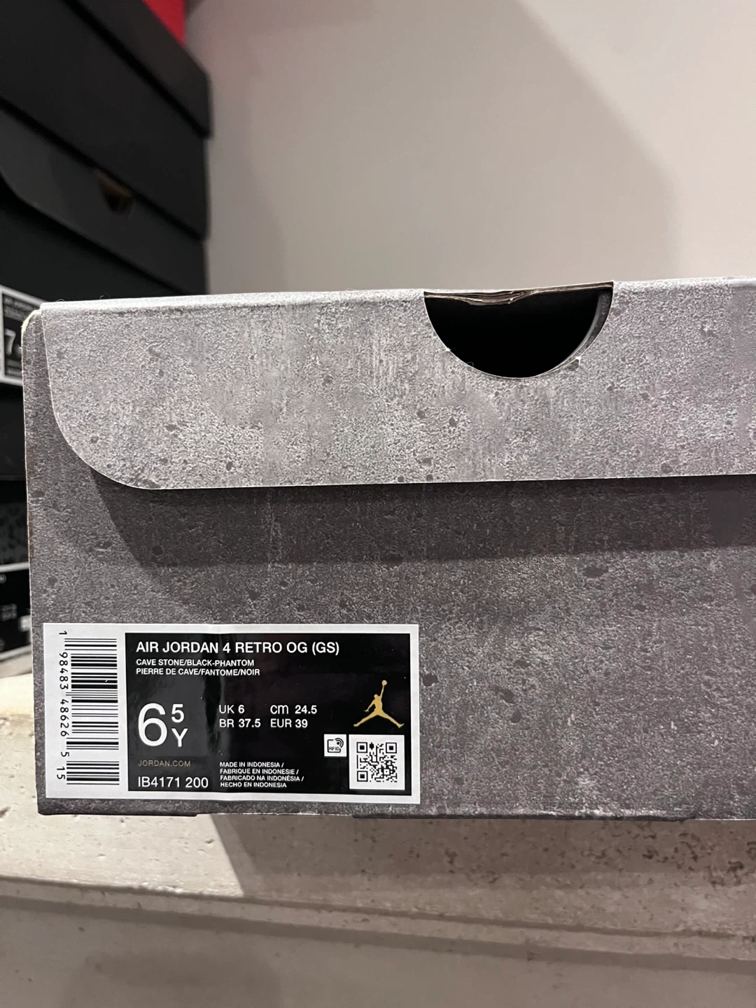 Air Jordan 4 Retro OG (GS) Cave Stone/Black-Phantom