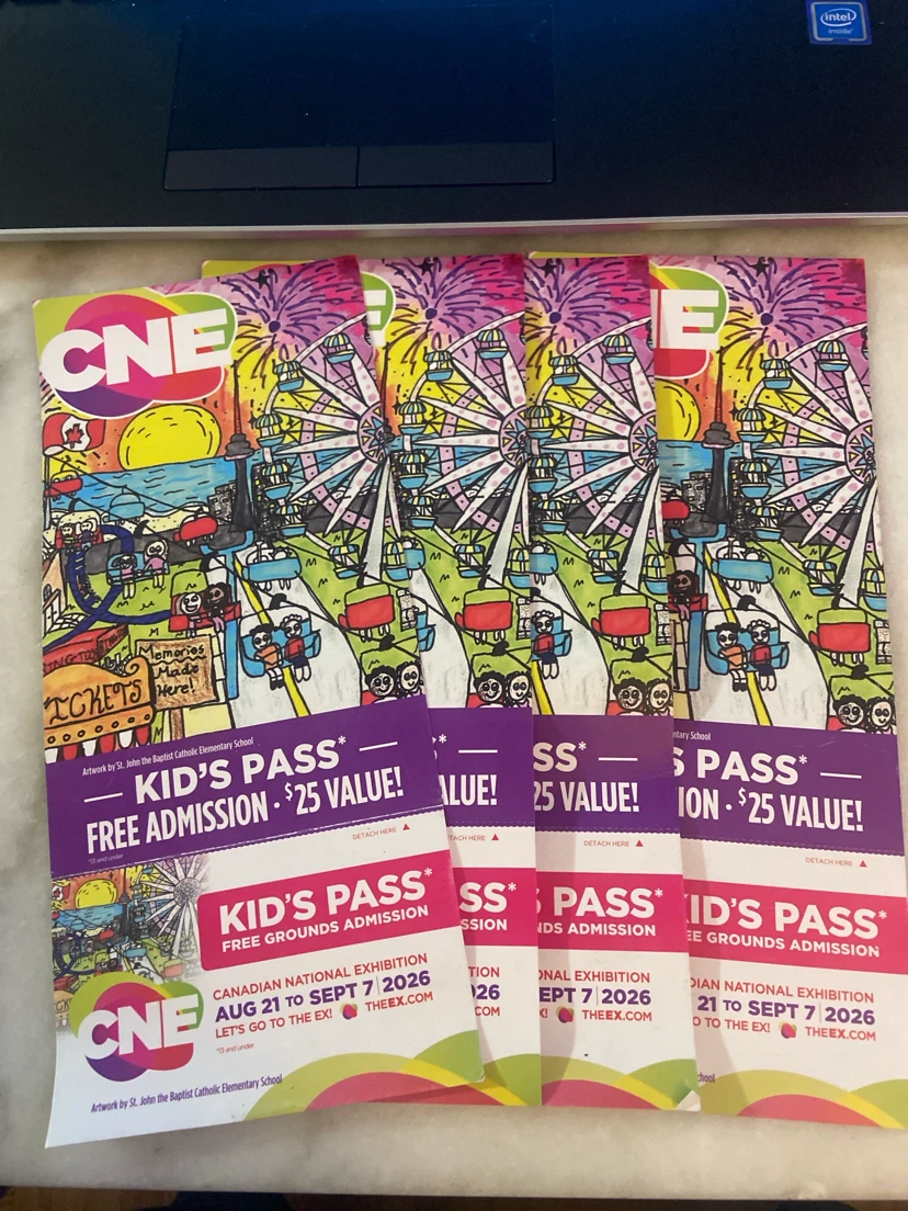 4x CNE Kid's Pass - Free Admission Aug 21-Sept 7, 2026