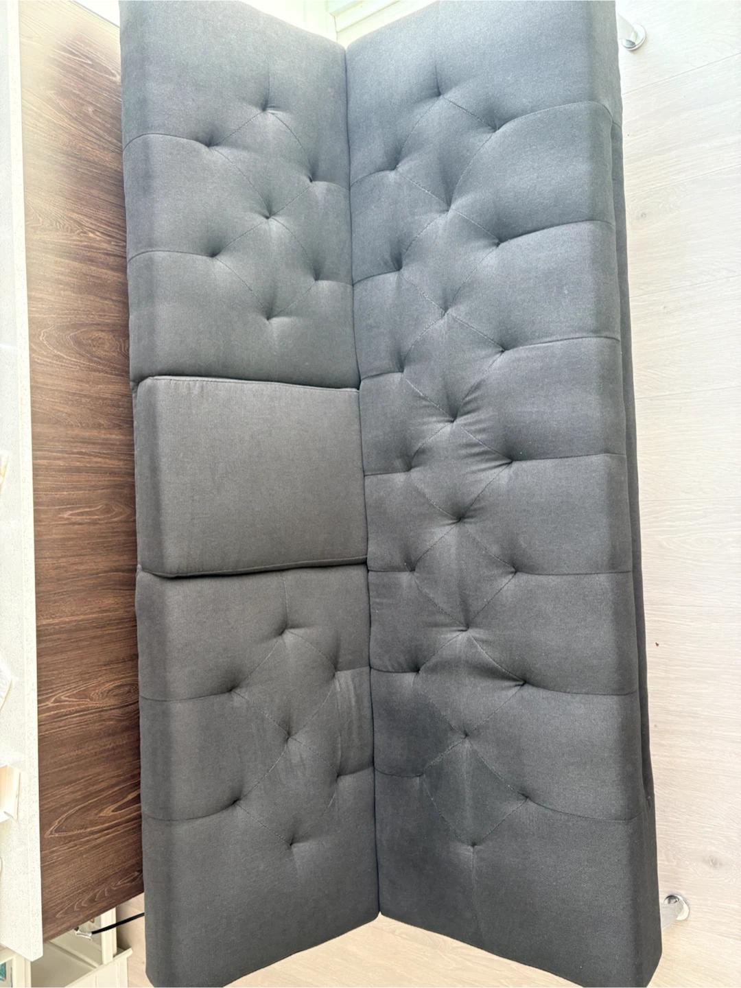 Dark Gray Tufted Futon Sofa - photo 4