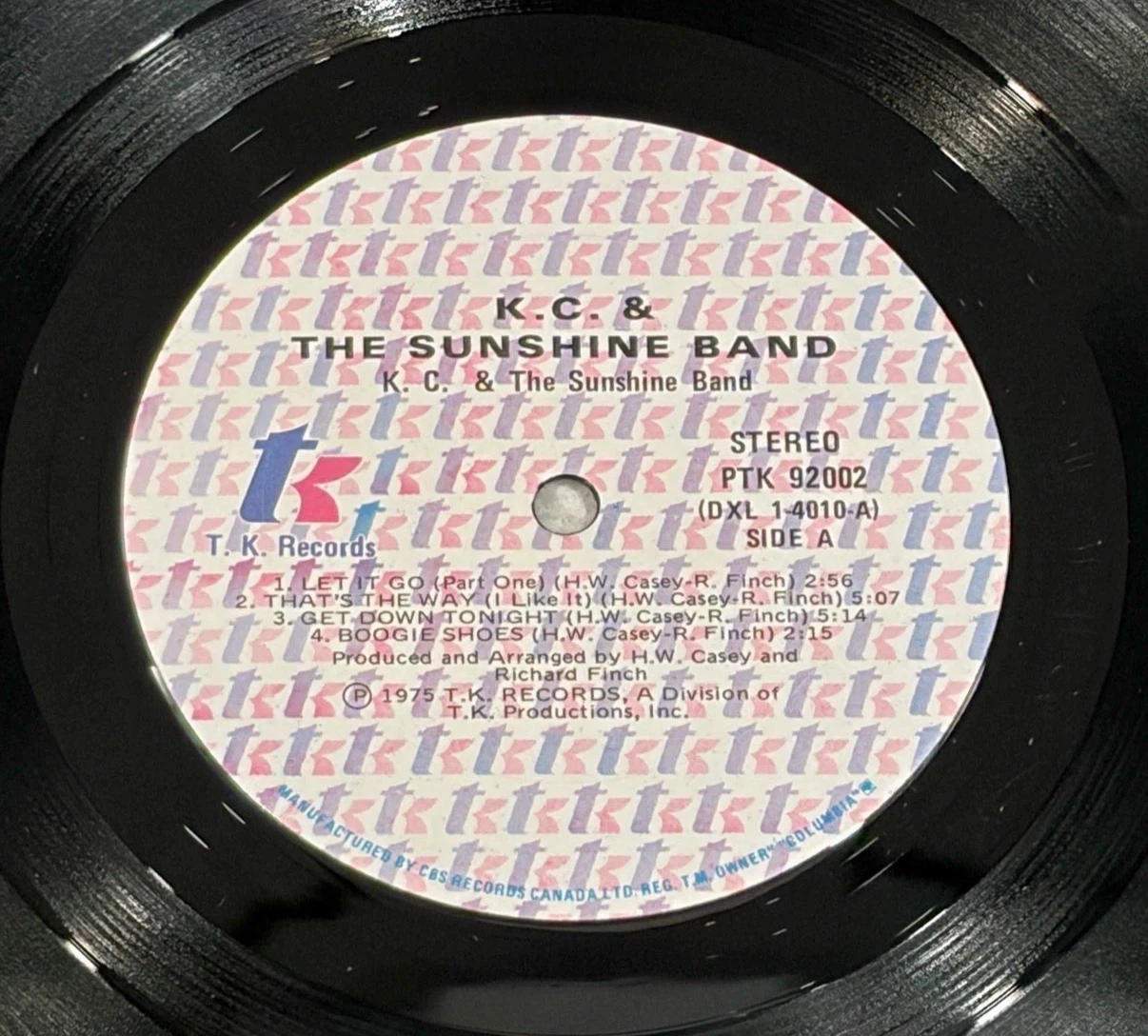 KC & The Sunshine Band 1975 Vinyl Record LP 🇨🇦 (PTK 92002) - photo 5