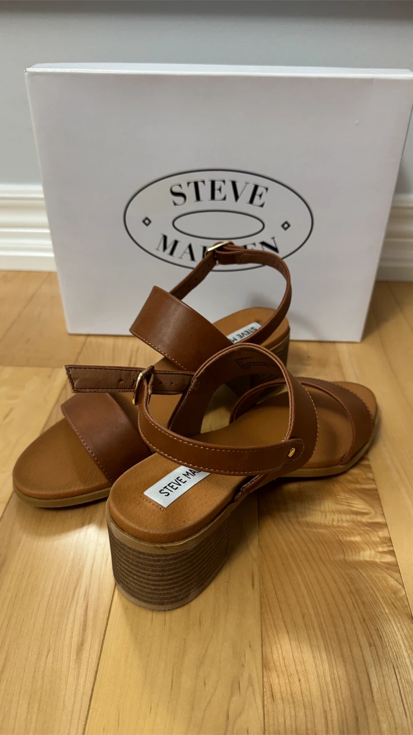 Steve Madden Tan Block Heel Sandals - photo 2