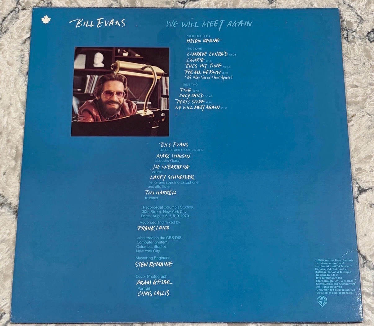 Bill Evans We Will Meet Again LP Vinyl Record 1980 🇨🇦 (XHS 3411) - photo 2