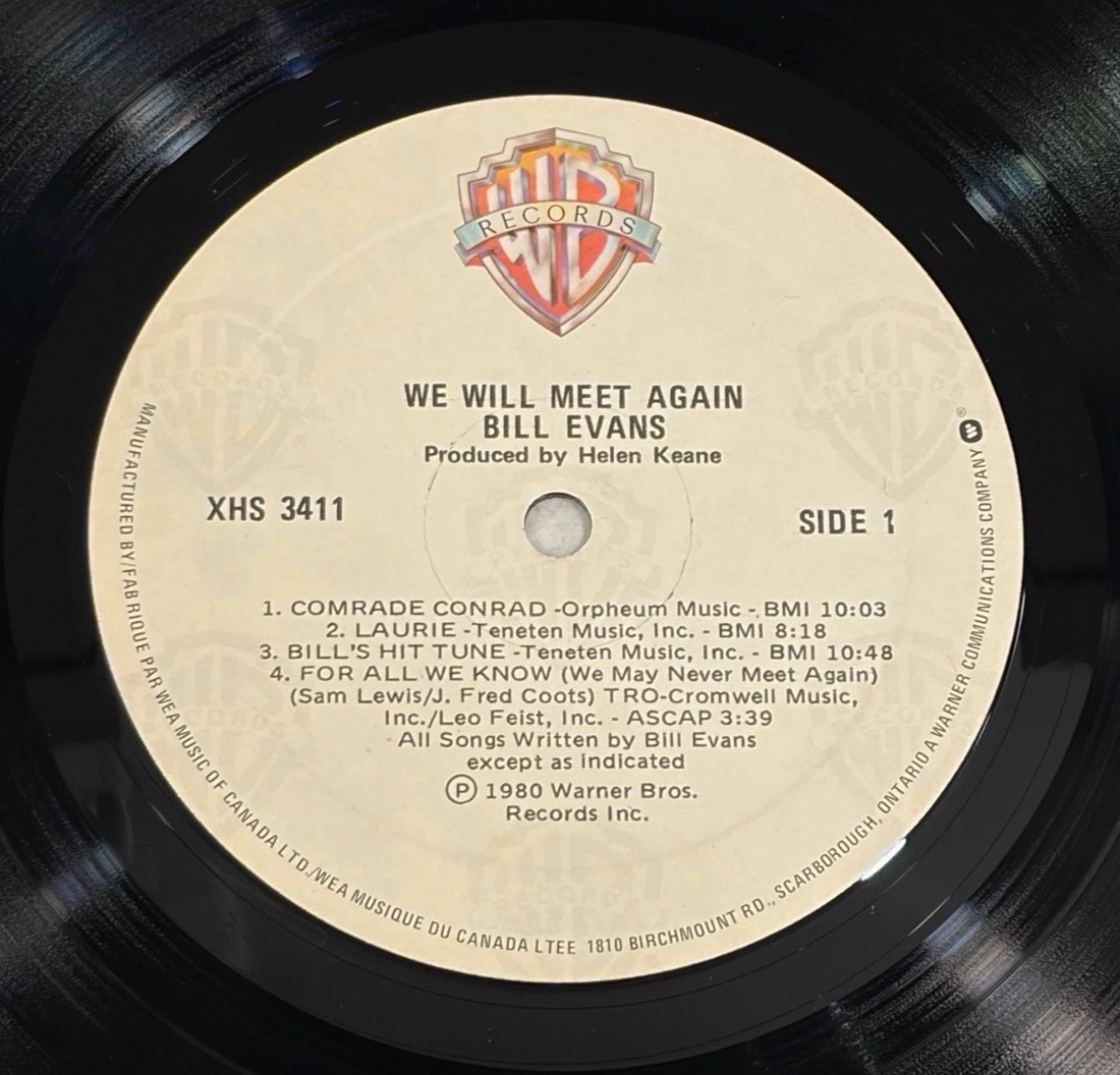 Bill Evans We Will Meet Again LP Vinyl Record 1980 🇨🇦 (XHS 3411) - photo 5
