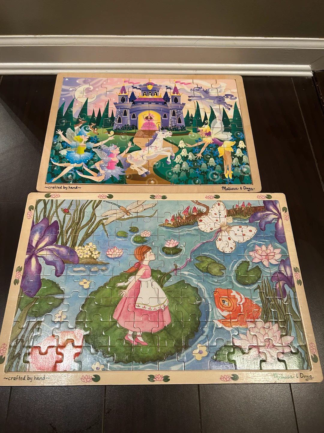 Melissa & Doug Fairy Tale & Pond Princess Wooden Puzzles