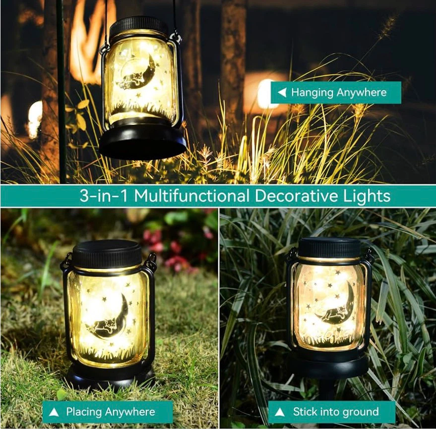 2 3-in-1 Outdoor Waterproof Solar Cat Lantern - photo 5