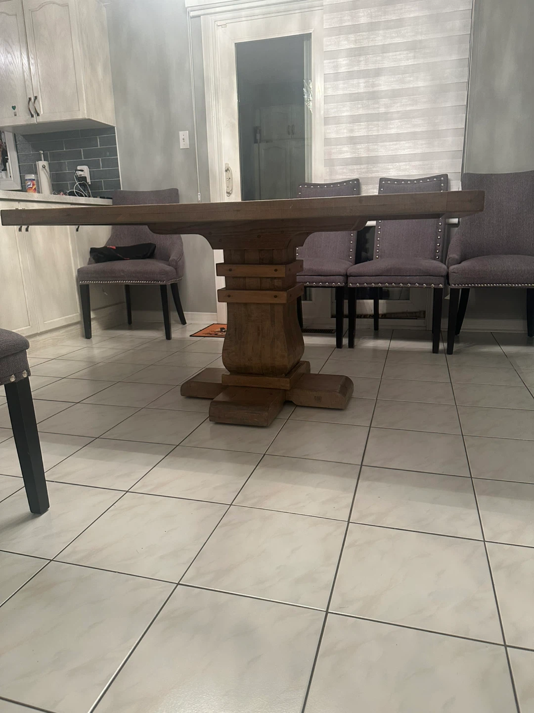 Custom made Solid Wood Country Harvest Dining Table - photo 3