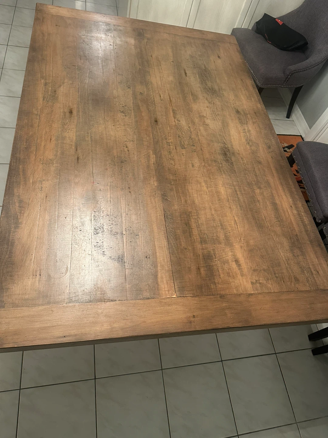 Custom made Solid Wood Country Harvest Dining Table - photo 4