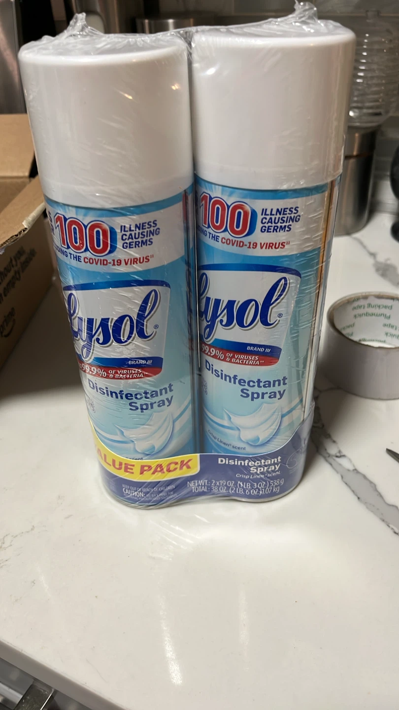 Lysol Disinfectant Spray - Crisp Linen Scent (2 Pack)