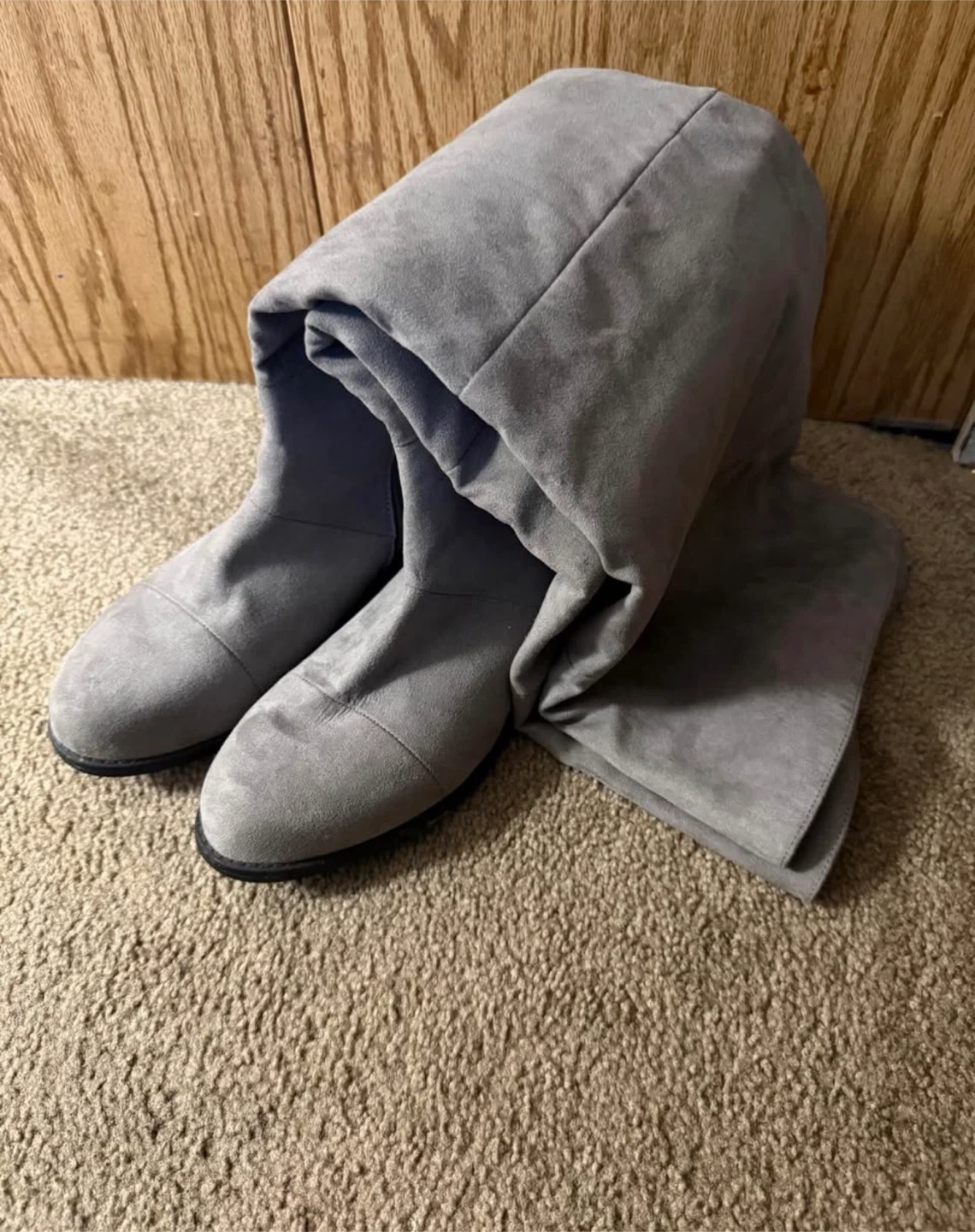 American Eagle Grey Suede Over-the-Knee Boots - photo 2