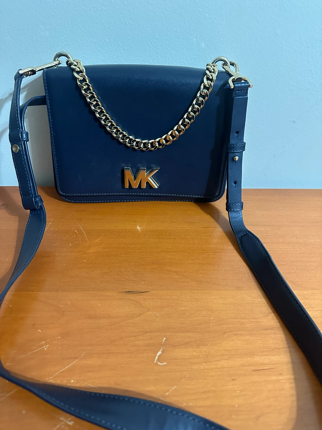Michael Kors Navy Leather Crossbody Bag - photo 4