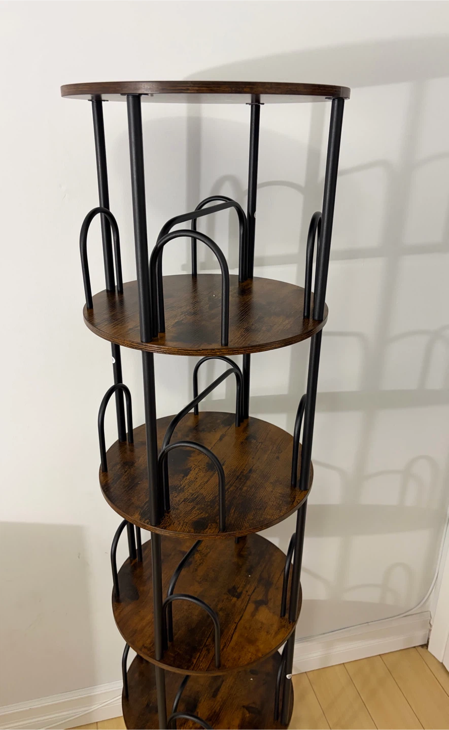 Rustic Brown Rotating Bookshelf - photo 4
