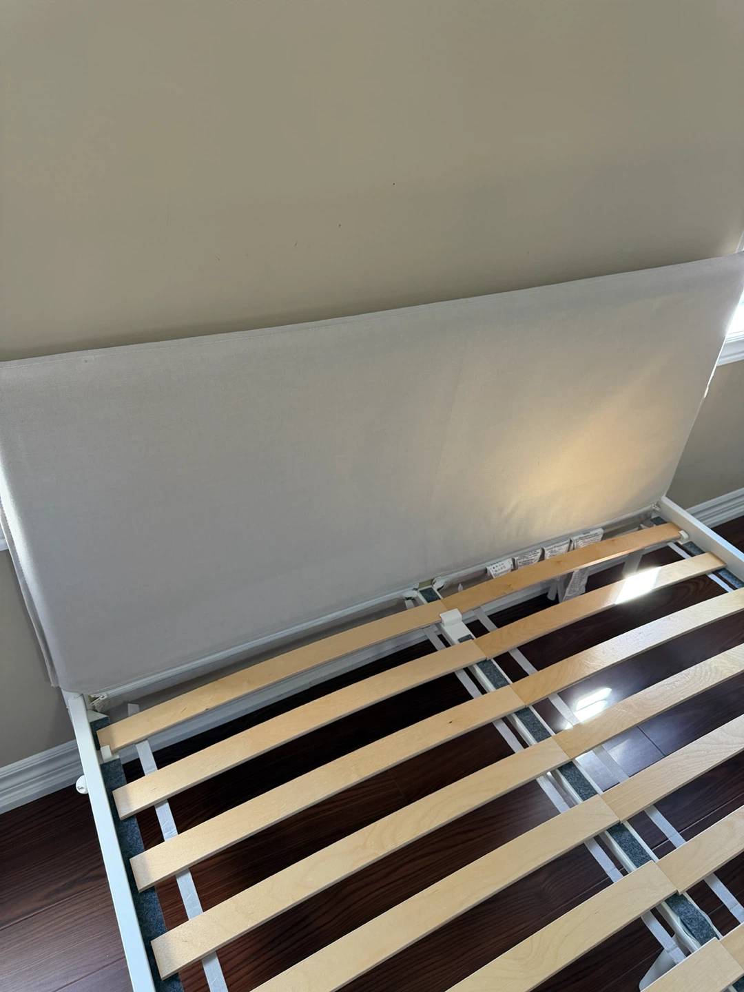 Double Bed Frame with Upholstered Headboard - photo 2