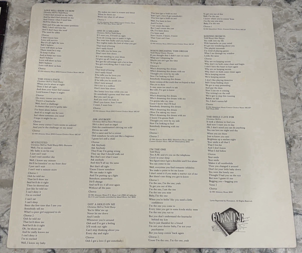 Christine McVie Self-Titled LP 1984 🇨🇦 Record (92-50591) - photo 4
