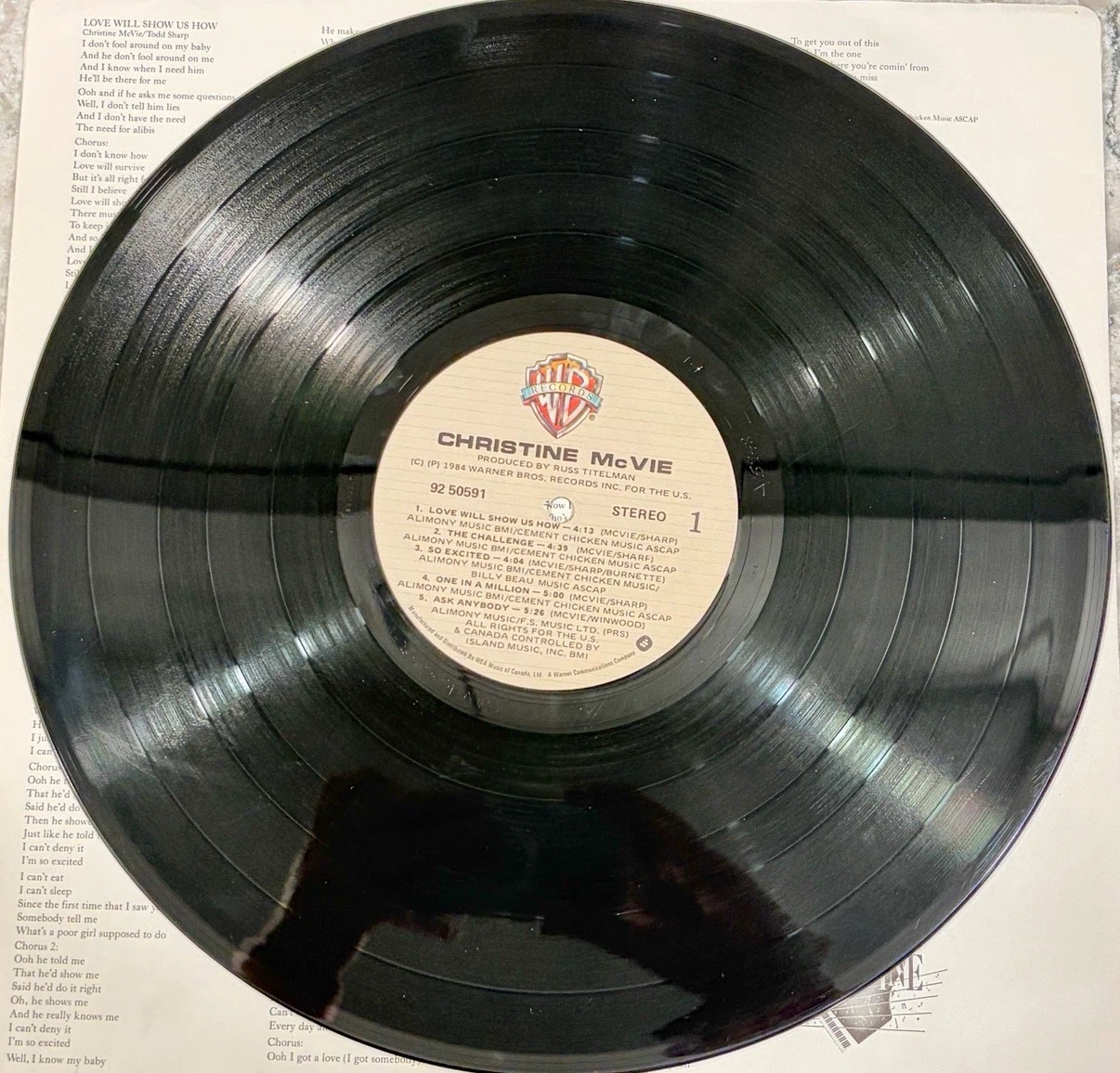 Christine McVie Self-Titled LP 1984 🇨🇦 Record (92-50591) - photo 5