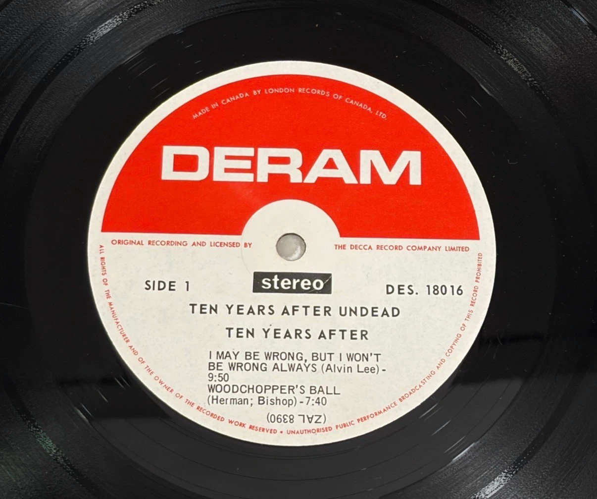 Ten Years After – Undead LP Vinyl Record 🇨🇦 Deram (DES 18016) - photo 5