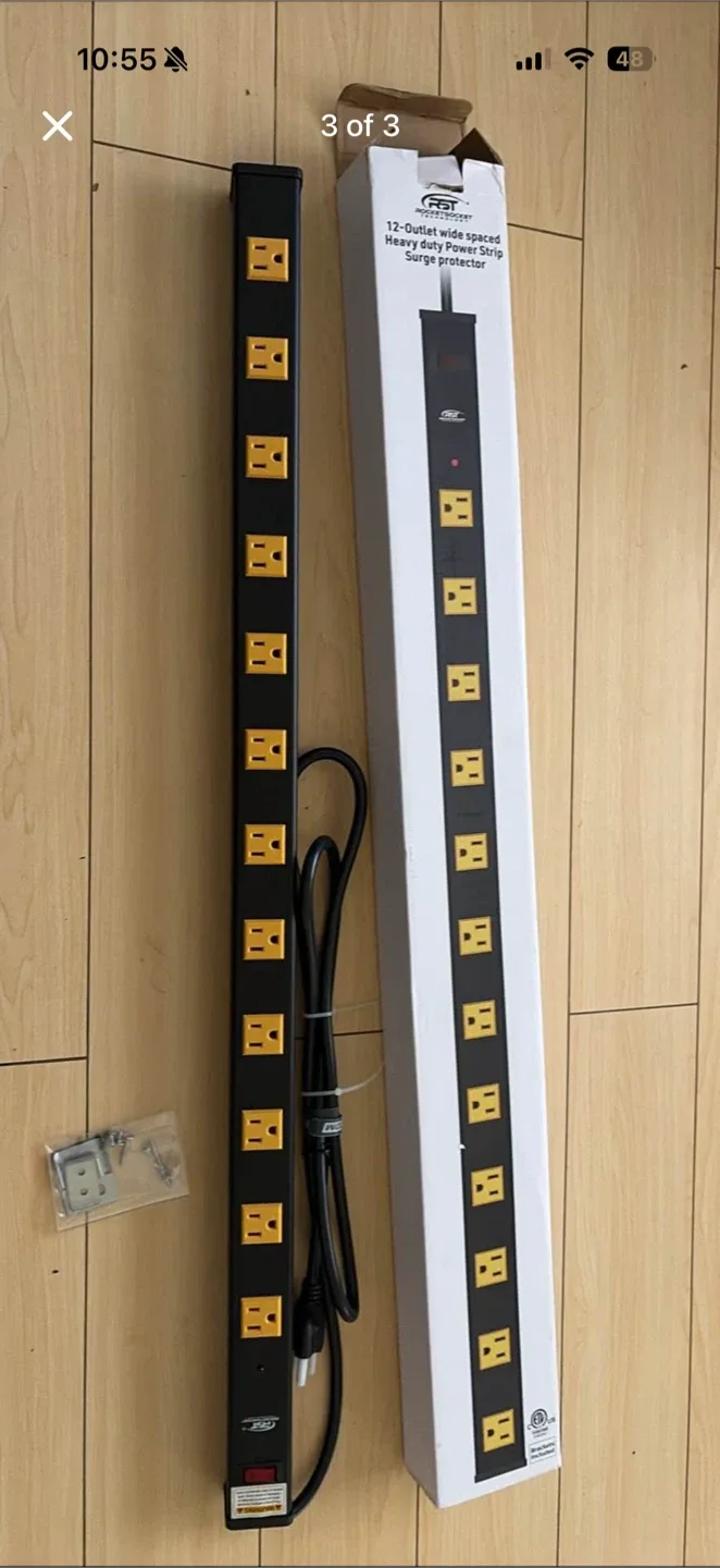 CRST 12 Outlet Heavy Duty Power Bar with Surge Protector - photo 3