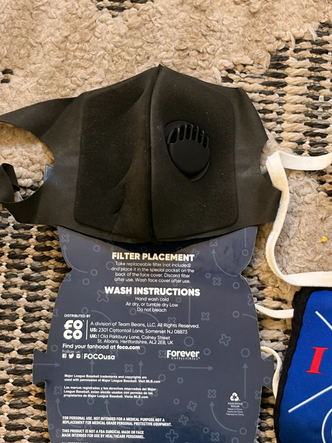 Chicago Cubs Face Cover 2 Pack Plus Black Mask with a Filter - photo 5