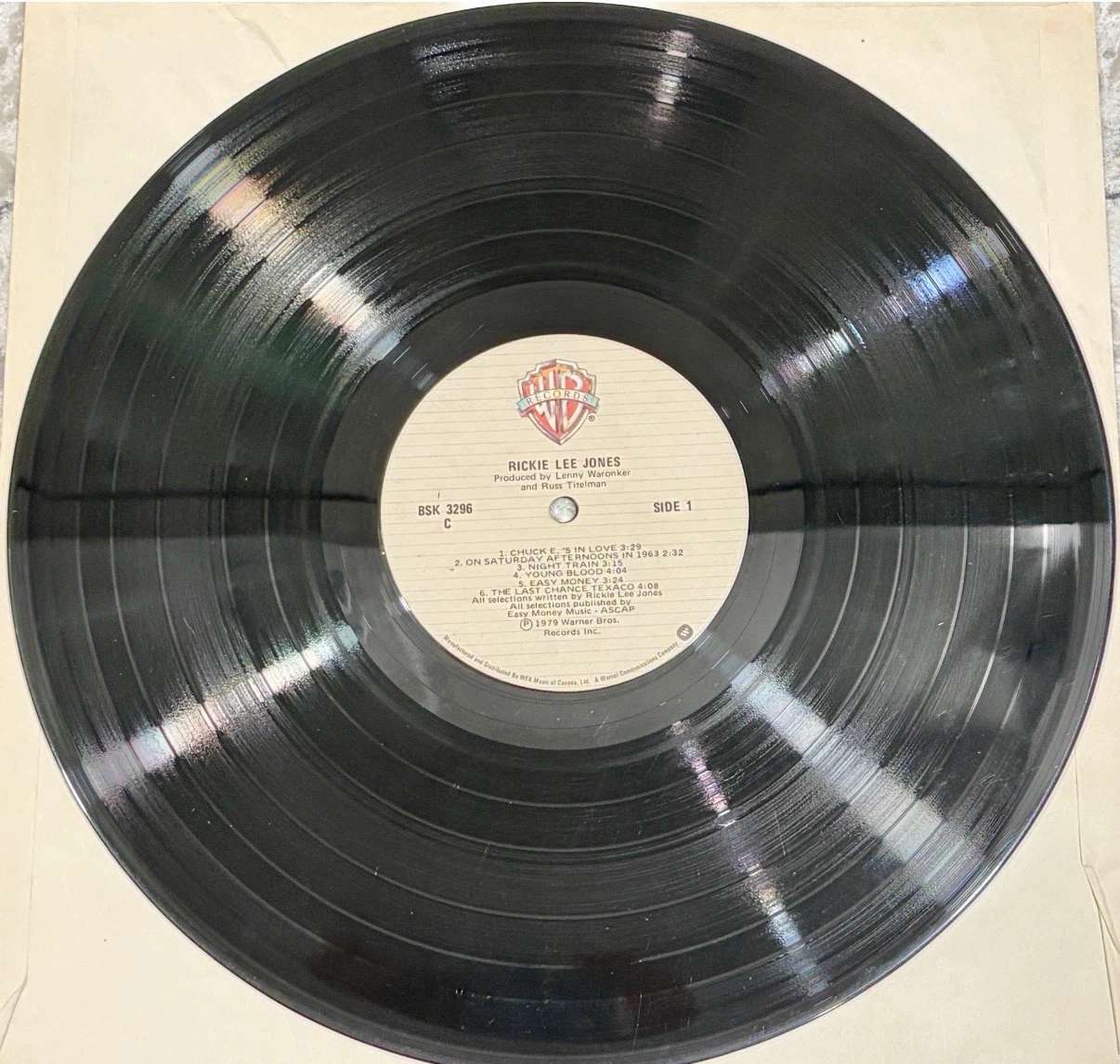 Rickie Lee Jones Self-Titled 1979 🇨🇦 Vinyl Record (BSK 3296) - photo 3