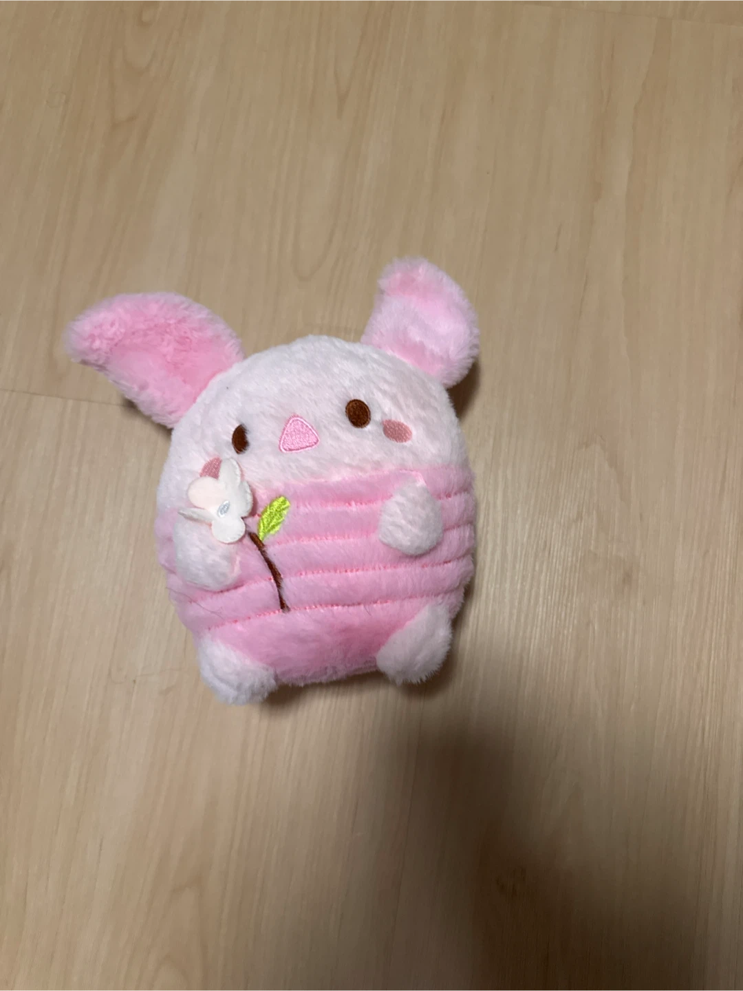 Plush Pink Bunny With Flower