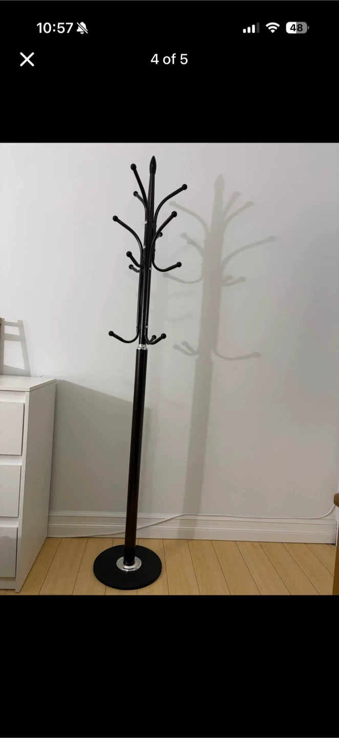 Metal Coat Rack with Hooks - photo 3