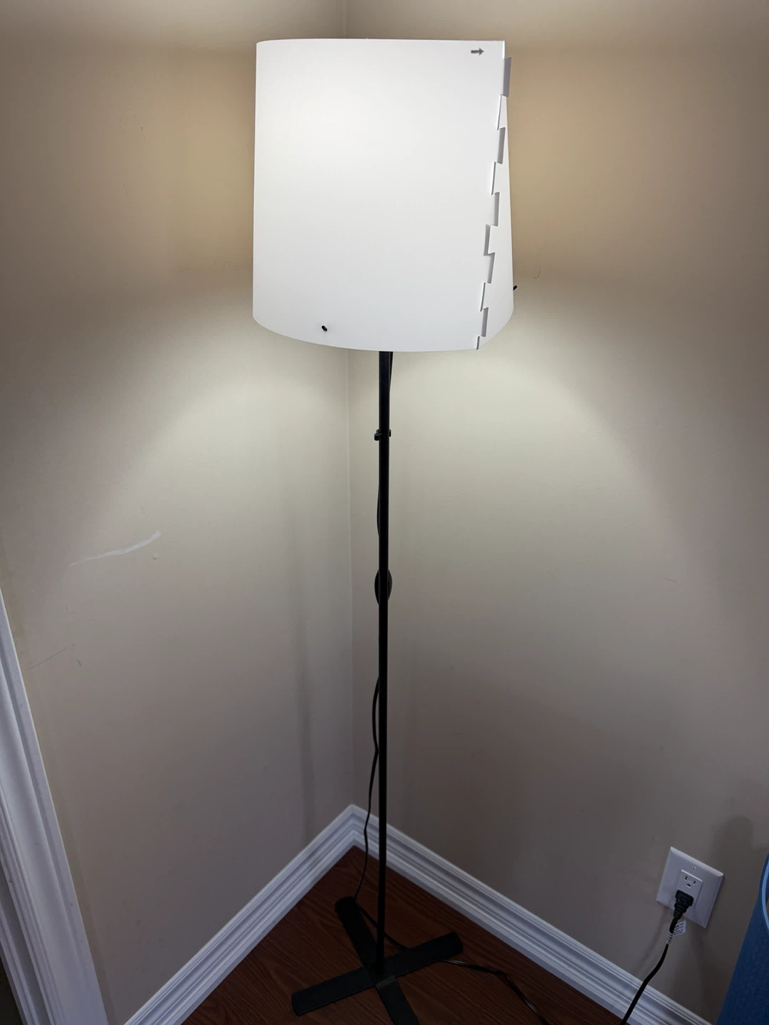 Floor Lamp with White Shade