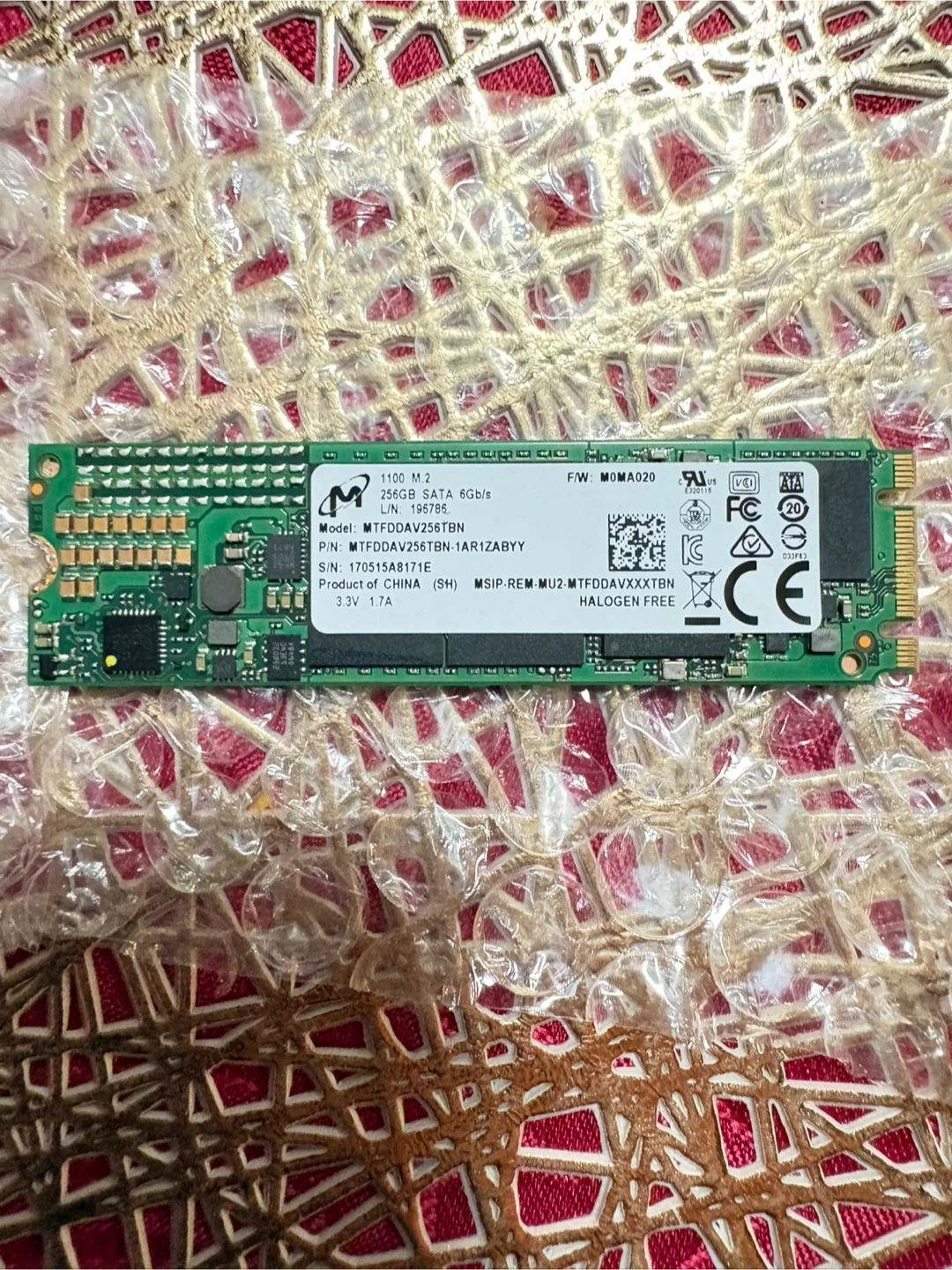 Micron with heat Sink FinalCool 256GB M.2 SATA SSD