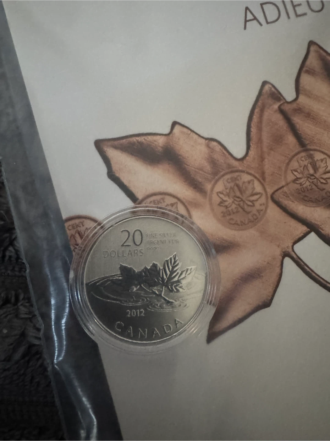 2012 Canada 20 Dollar Silver Coin - Farewell to the Penny - photo 3