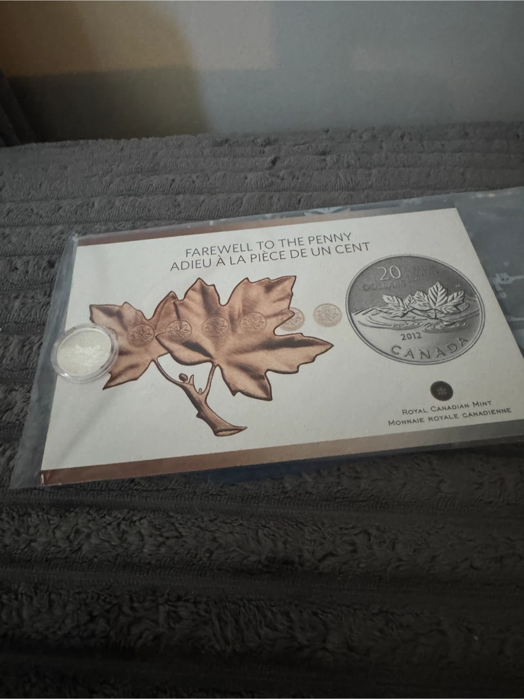 2012 Canada 20 Dollar Silver Coin - Farewell to the Penny - photo 4