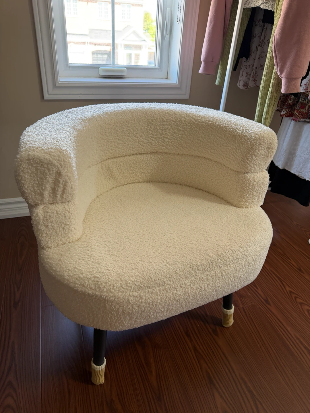 Cream Sherpa Accent Chair