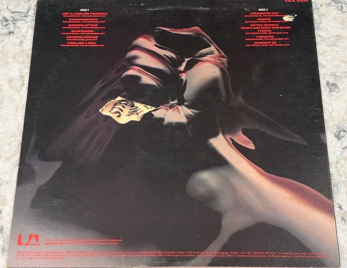 The Stranglers – Live (X Cert) Vinyl Record 1979 🇨🇦 (UALA-30224) - photo 2