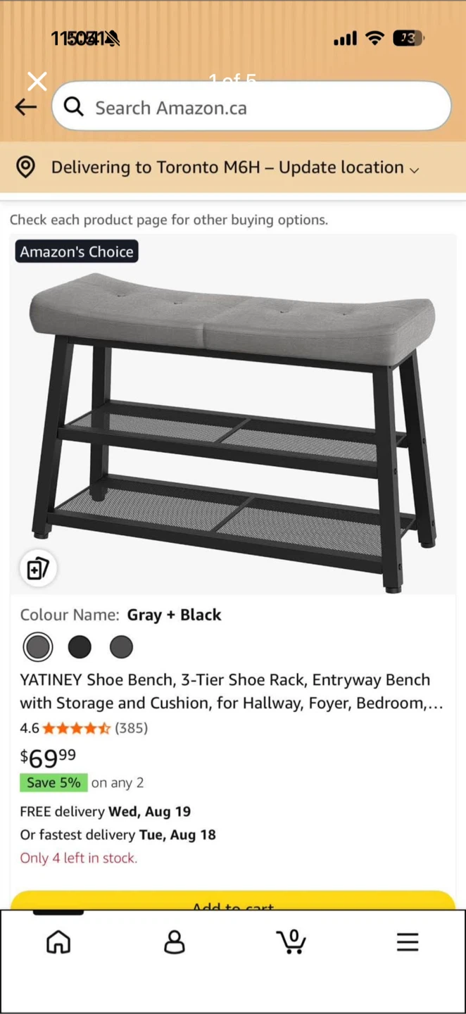 Shoe Bench with Storage
