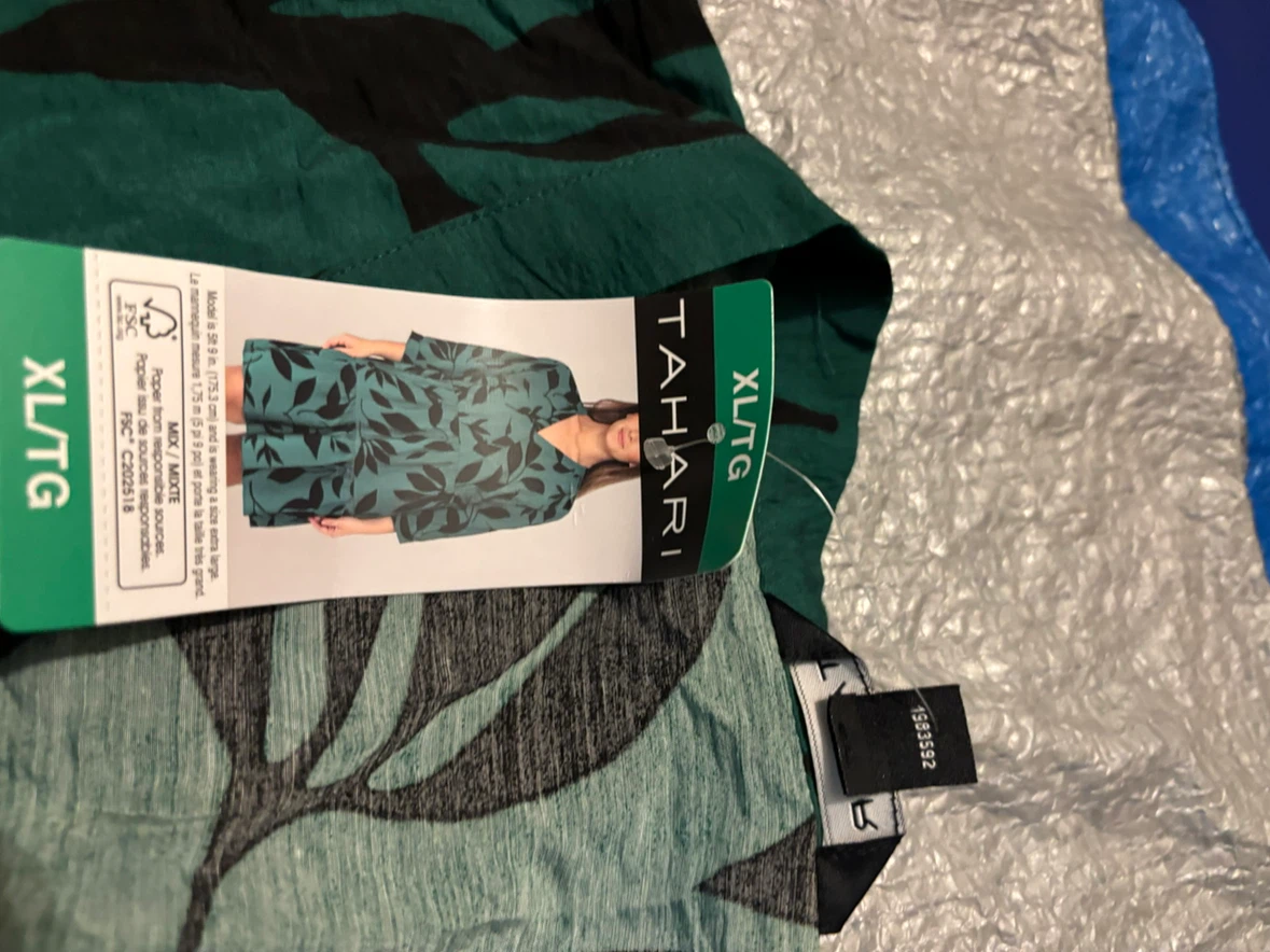 Tahari Green Leaf Print Tunic XL/TG - photo 2