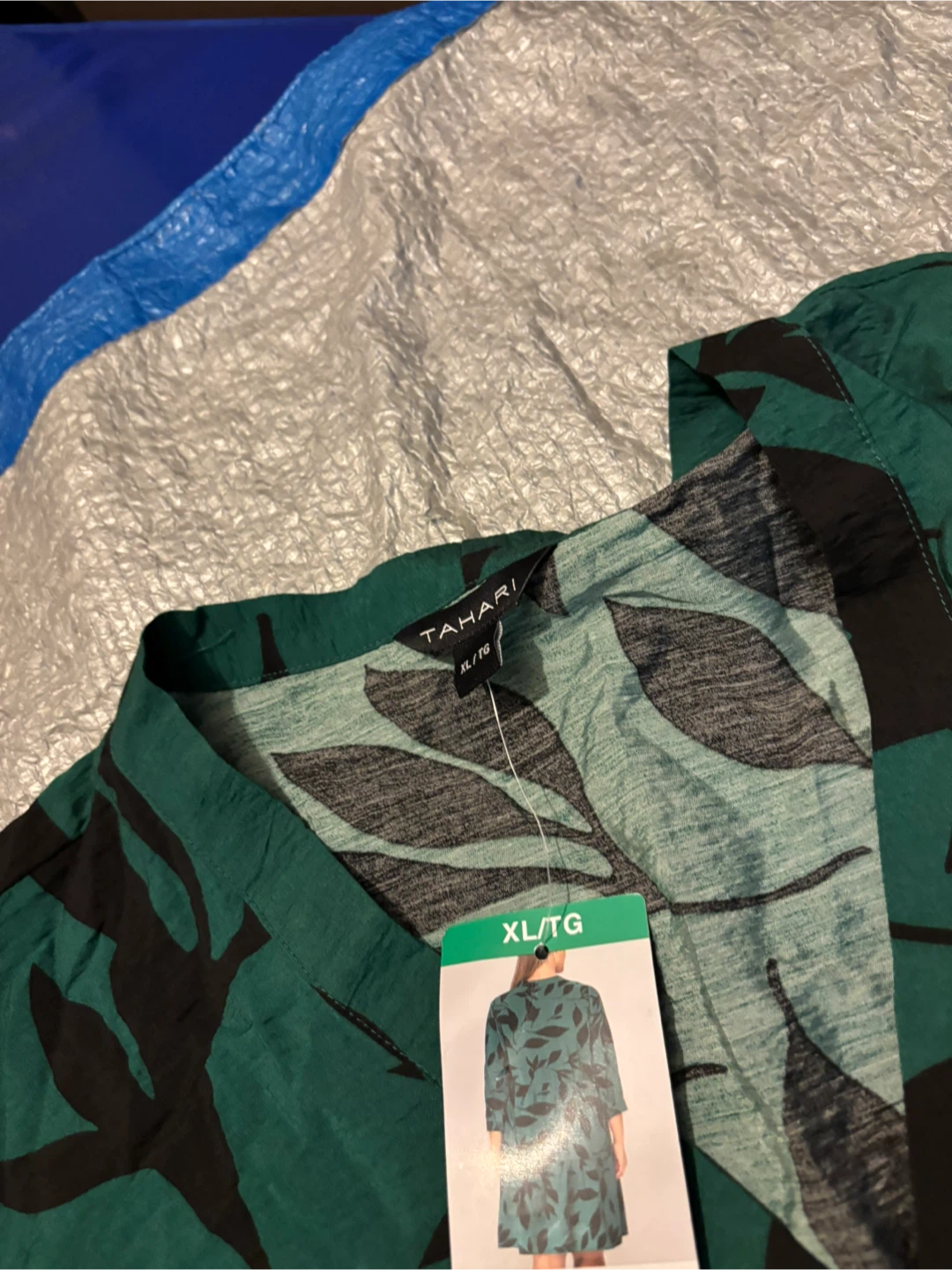 Tahari Green Leaf Print Tunic XL/TG - photo 3