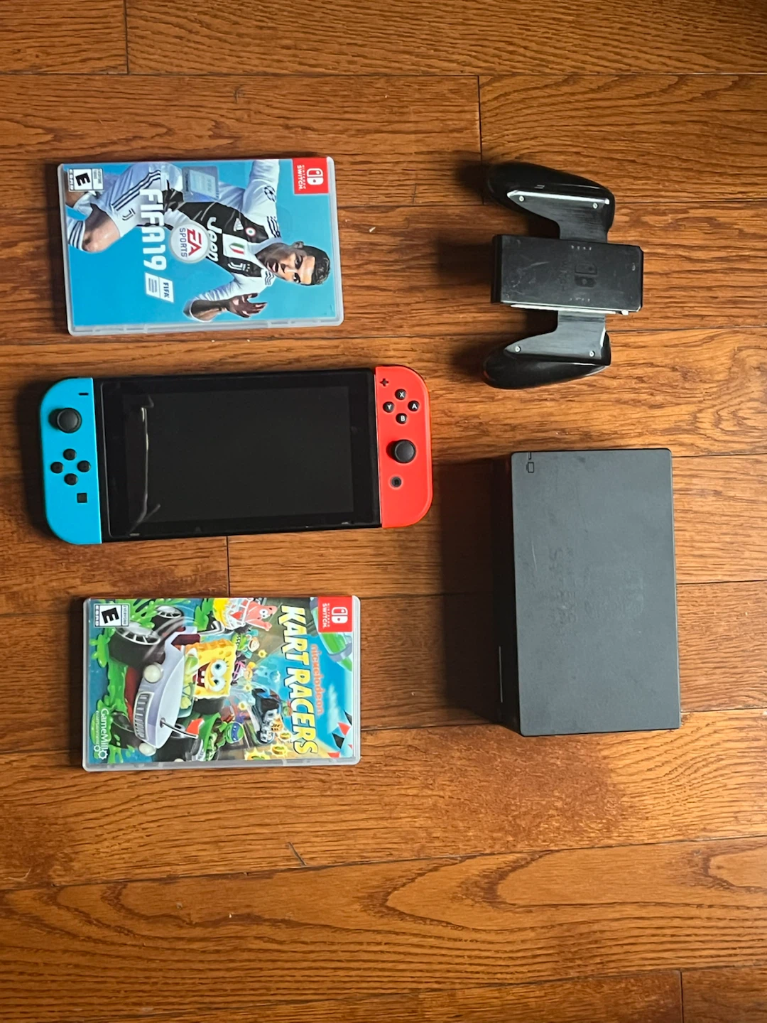 Nintendo Switch console set with 2 games and 128GB Micro SD card