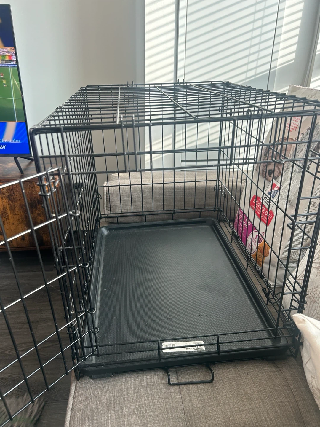 Black Metal Dog Crate