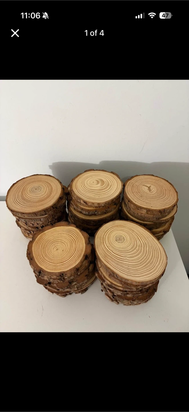 GNIEMCKIN Wood Slices (60 PCS)