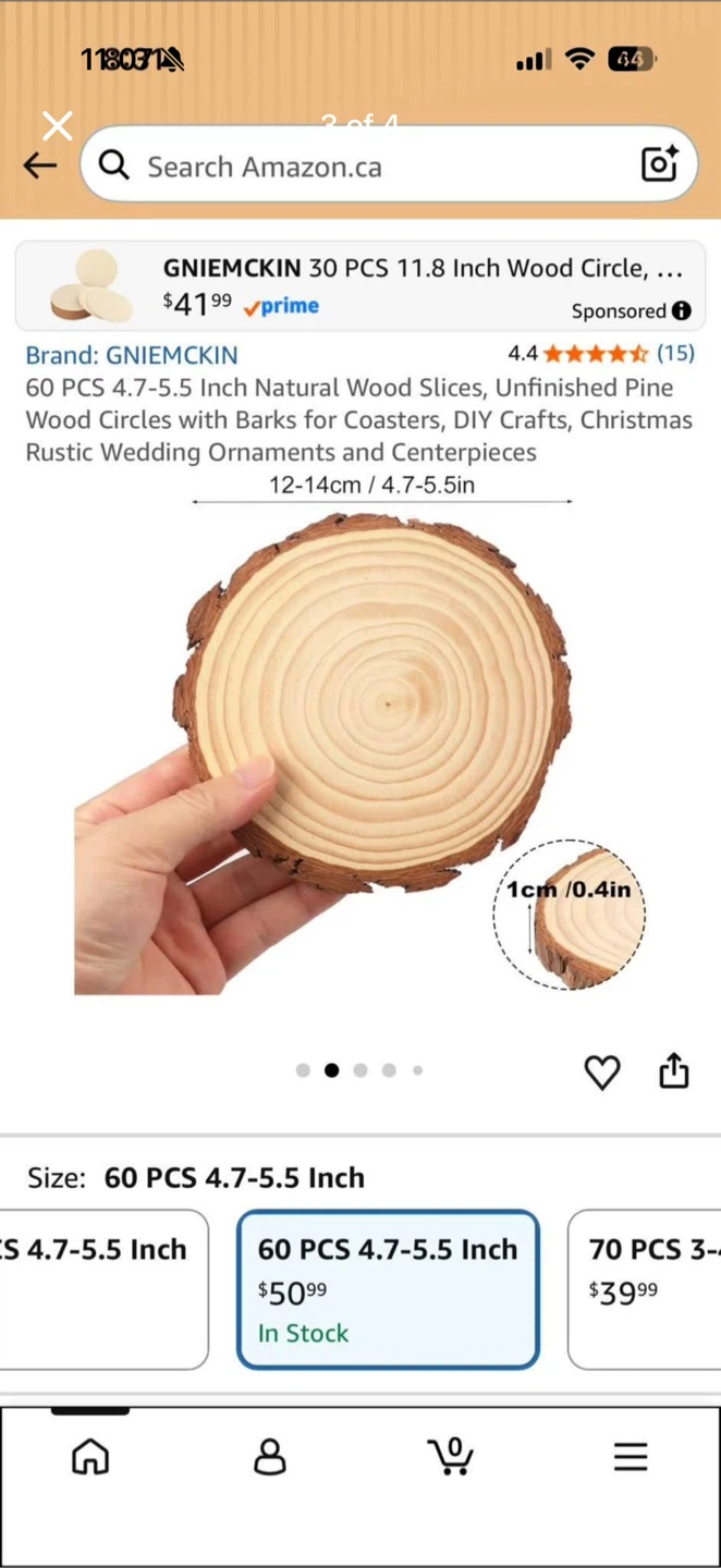 GNIEMCKIN Wood Slices (60 PCS) - photo 3